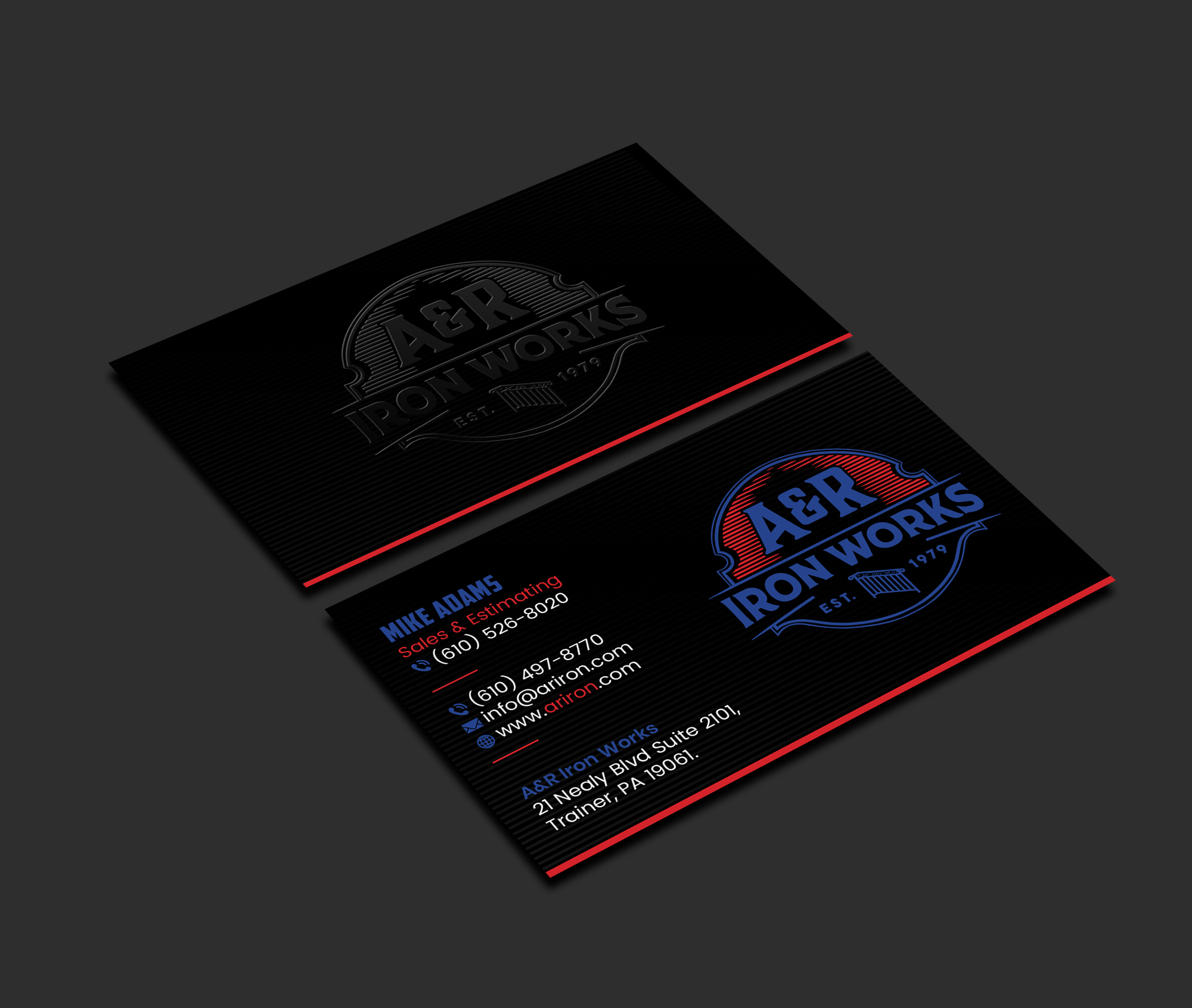 Diseño de Tarjeta de Presentación por Creations Box 2015 para A&R Iron Works | Diseño #36884410