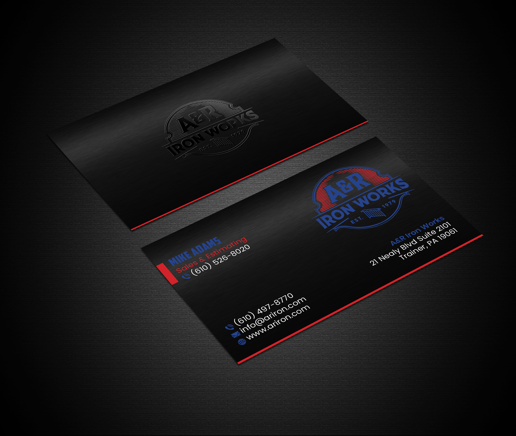 Diseño de Tarjeta de Presentación por Creations Box 2015 para A&R Iron Works | Diseño #36885210