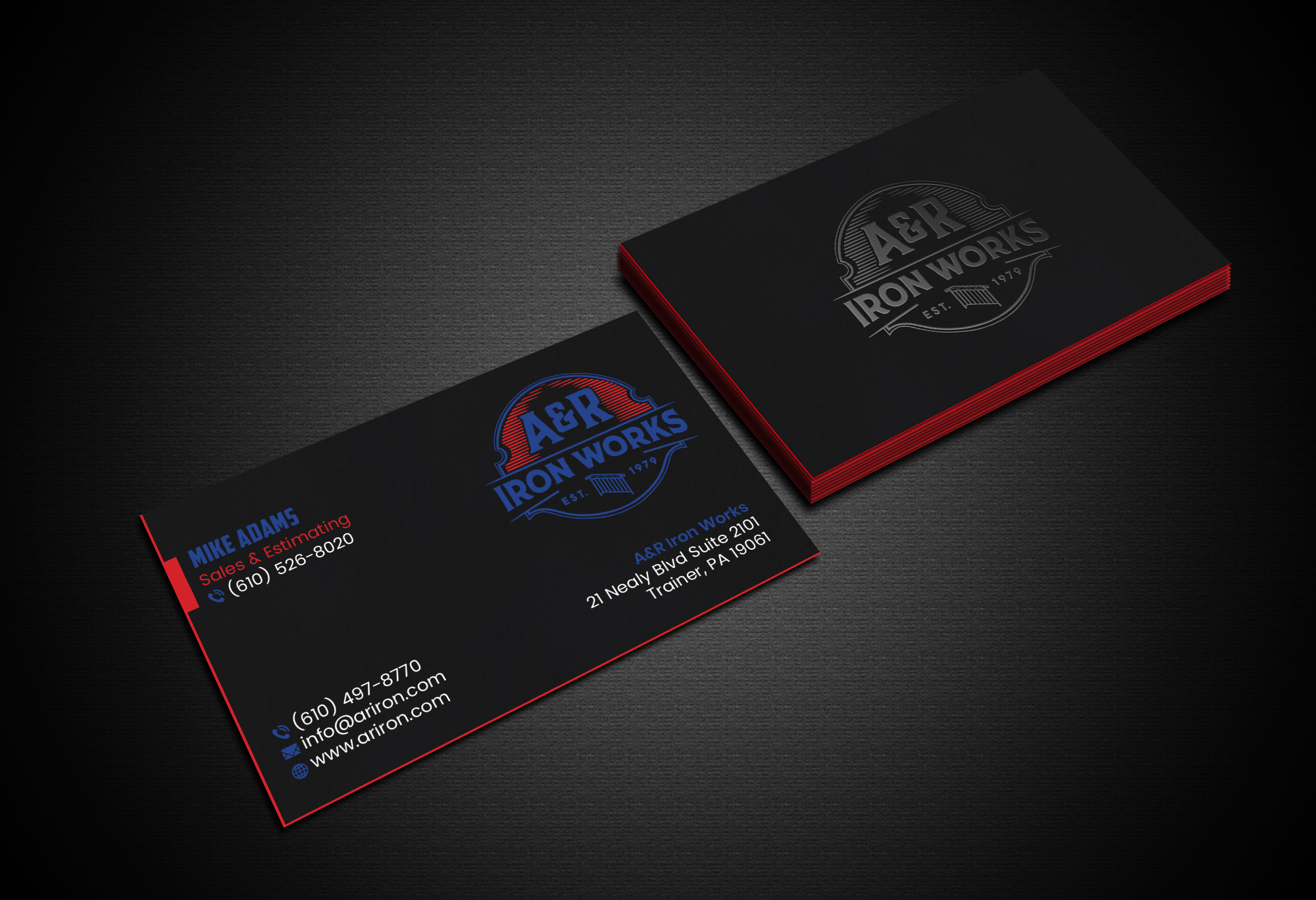 Diseño de Tarjeta de Presentación por Creations Box 2015 para A&R Iron Works | Diseño #36885211