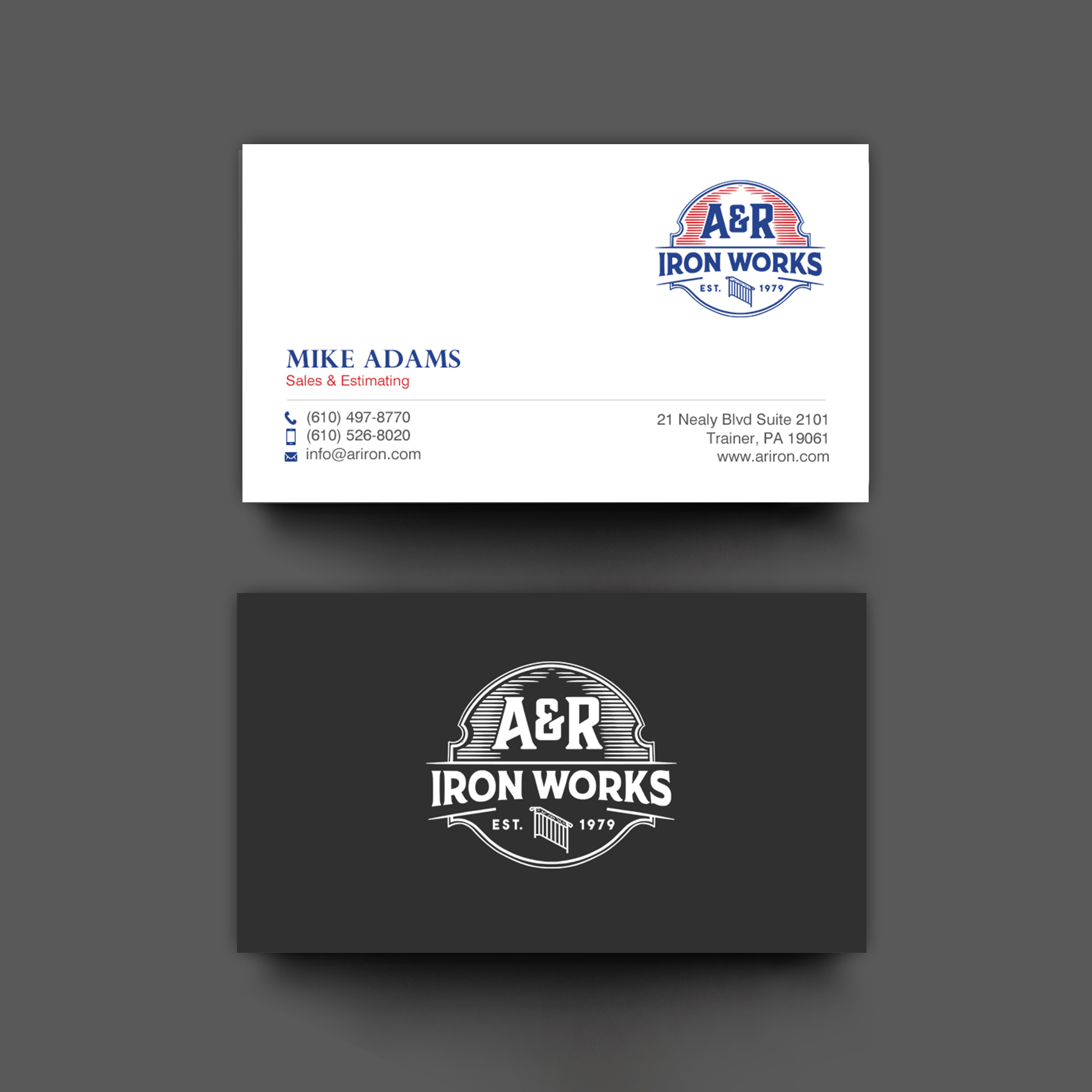 Diseño de Tarjeta de Presentación por chandrayaan.creative para A&R Iron Works | Diseño #36865525