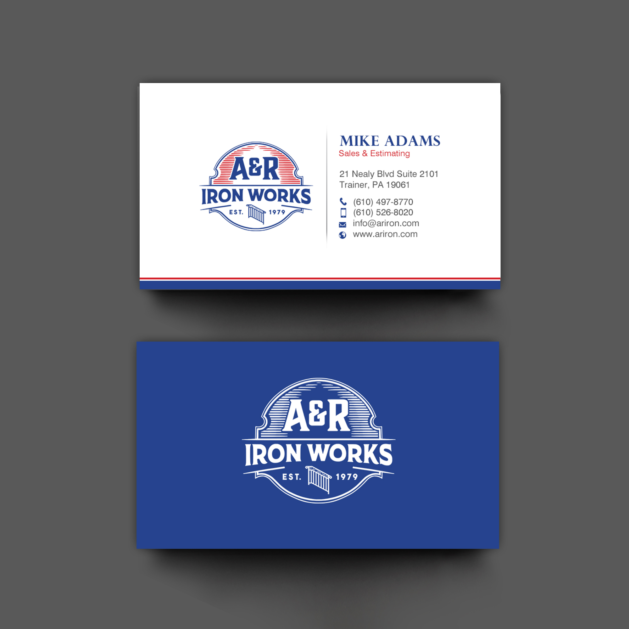 Diseño de Tarjeta de Presentación por chandrayaan.creative para A&R Iron Works | Diseño #36865528