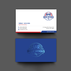 Diseño de Tarjeta de Presentación por chandrayaan.creative para A&R Iron Works | Diseño: #36865531
