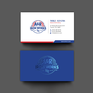 Diseño de Tarjeta de Presentación por chandrayaan.creative para A&R Iron Works | Diseño: #36865532