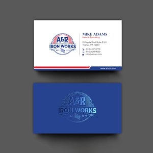 Diseño de Tarjeta de Presentación por chandrayaan.creative para A&R Iron Works | Diseño: #36865534