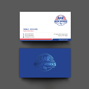 Diseño de Tarjeta de Presentación por chandrayaan.creative para A&R Iron Works | Diseño: #36865535