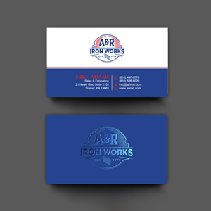 Diseño de Tarjeta de Presentación por chandrayaan.creative para A&R Iron Works | Diseño: #36865537