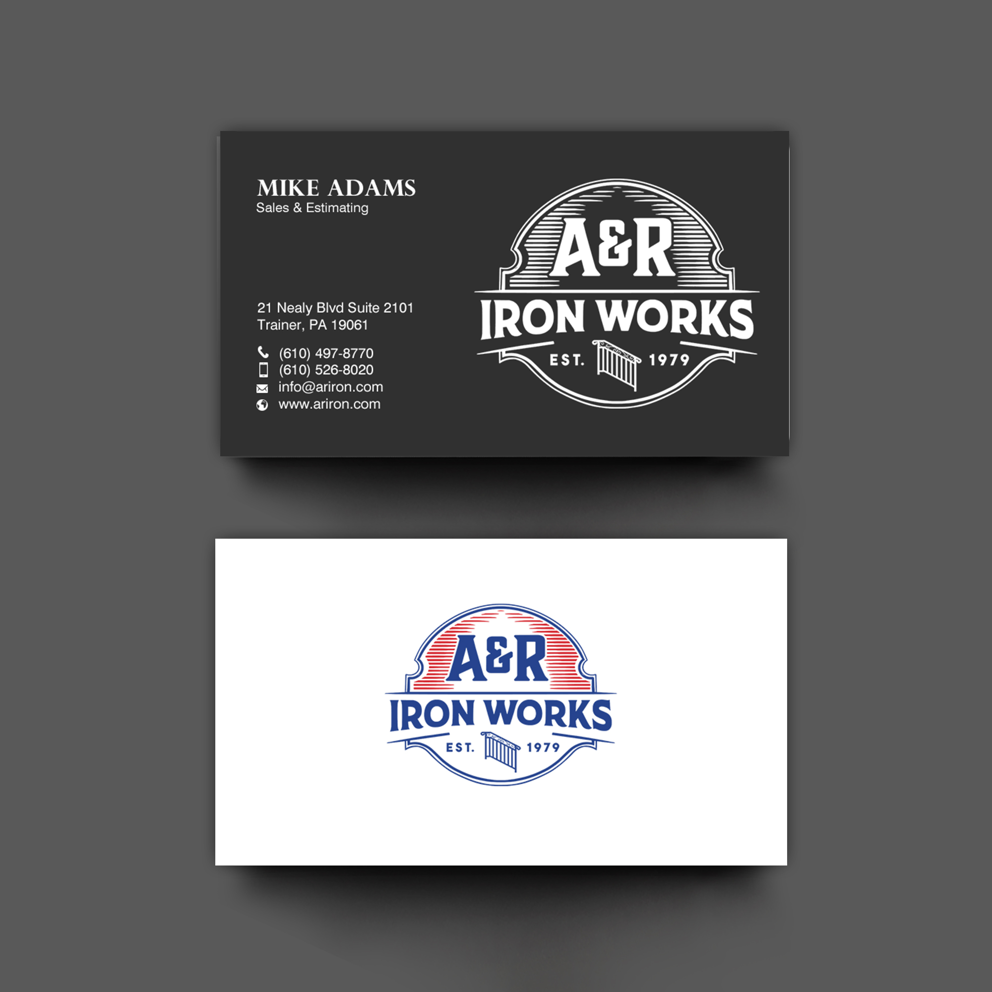 Diseño de Tarjeta de Presentación por chandrayaan.creative para A&R Iron Works | Diseño #36865539