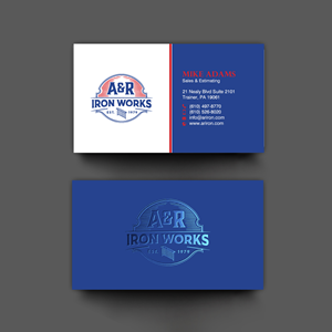 Diseño de Tarjeta de Presentación por chandrayaan.creative para A&R Iron Works | Diseño: #36865540