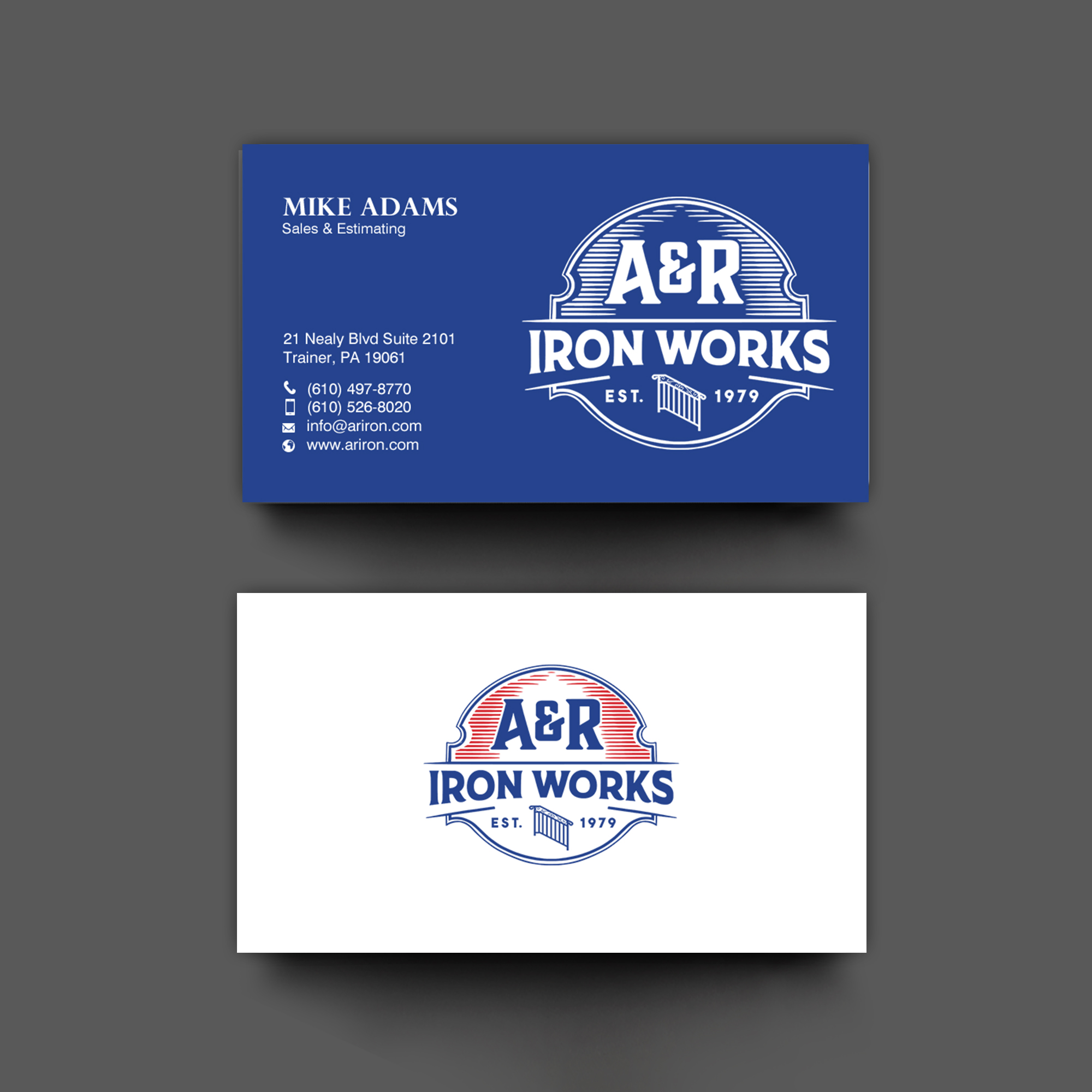 Diseño de Tarjeta de Presentación por chandrayaan.creative para A&R Iron Works | Diseño #36865541