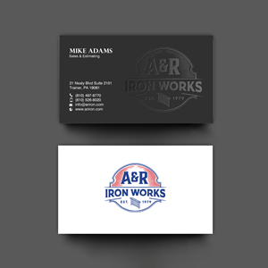 Diseño de Tarjeta de Presentación por chandrayaan.creative para A&R Iron Works | Diseño: #36865543