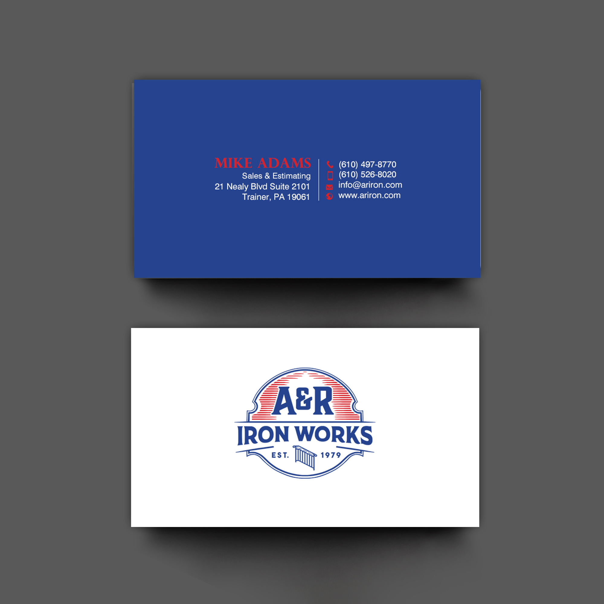 Business Card Design by chandrayaan.creative for A&R Iron Works | Design #36865545