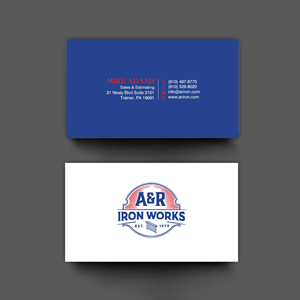 Diseño de Tarjeta de Presentación por chandrayaan.creative para A&R Iron Works | Diseño: #36865545