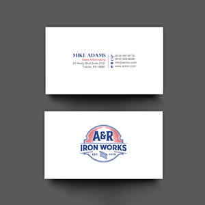 Diseño de Tarjeta de Presentación por chandrayaan.creative para A&R Iron Works | Diseño: #36865546