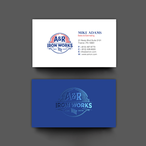 Diseño de Tarjeta de Presentación por chandrayaan.creative para A&R Iron Works | Diseño: #36865547