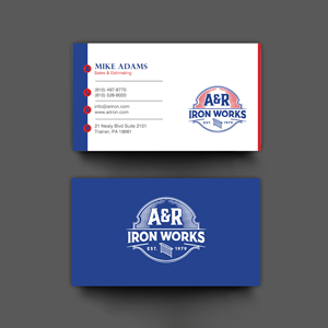 Diseño de Tarjeta de Presentación por chandrayaan.creative para A&R Iron Works | Diseño: #36865549
