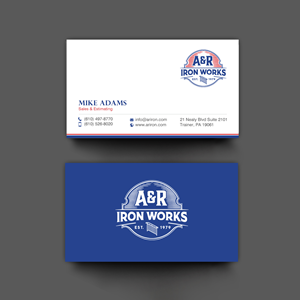 Diseño de Tarjeta de Presentación por chandrayaan.creative para A&R Iron Works | Diseño: #36865550