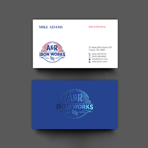 Diseño de Tarjeta de Presentación por chandrayaan.creative para A&R Iron Works | Diseño: #36865551