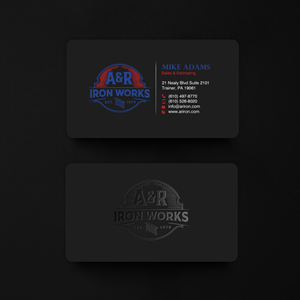 Diseño de Tarjeta de Presentación por chandrayaan.creative para A&R Iron Works | Diseño: #36894283