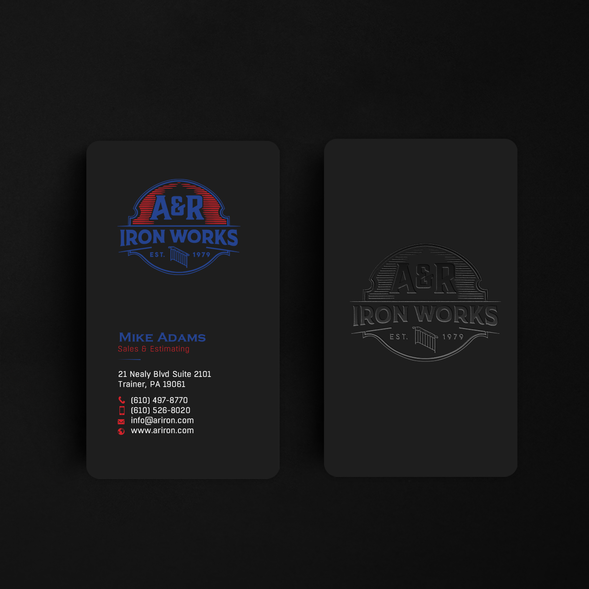 Business Card Design by chandrayaan.creative for A&R Iron Works | Design #36894284