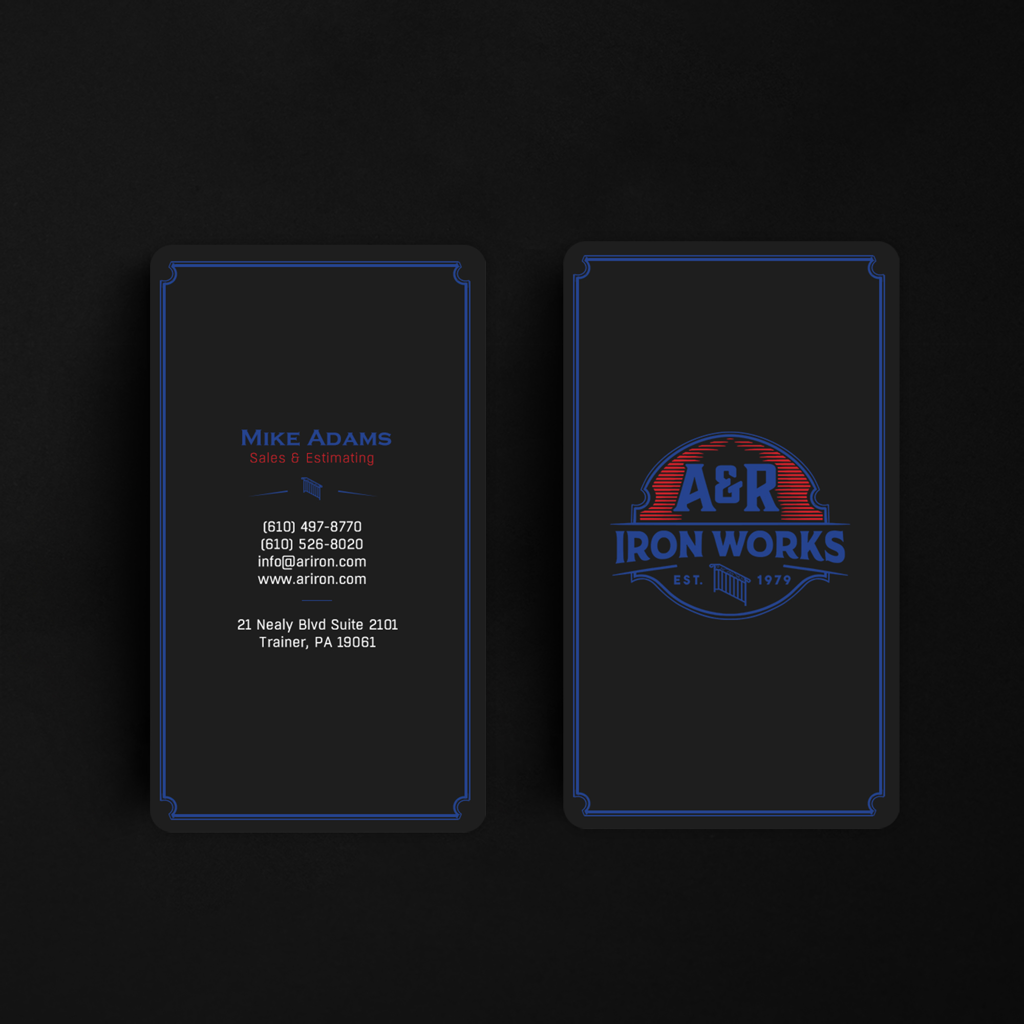 Business Card Design by chandrayaan.creative for A&R Iron Works | Design #36894419