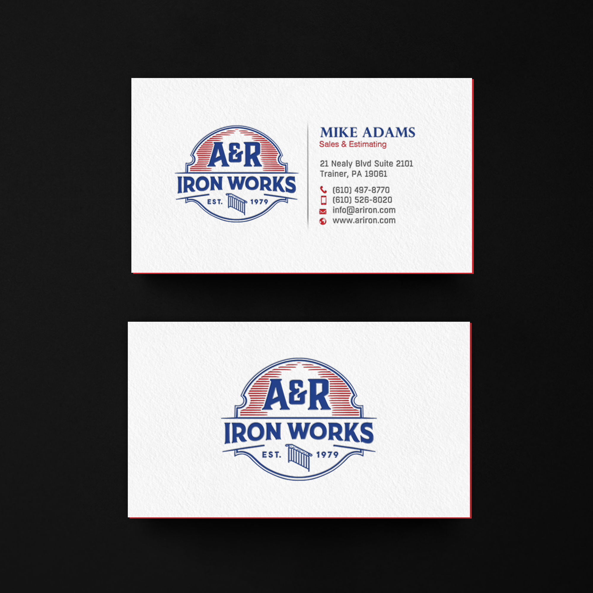 Diseño de Tarjeta de Presentación por chandrayaan.creative para A&R Iron Works | Diseño #36899901