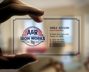 Diseño de Tarjeta de Presentación por chandrayaan.creative para A&R Iron Works | Diseño: #36900147