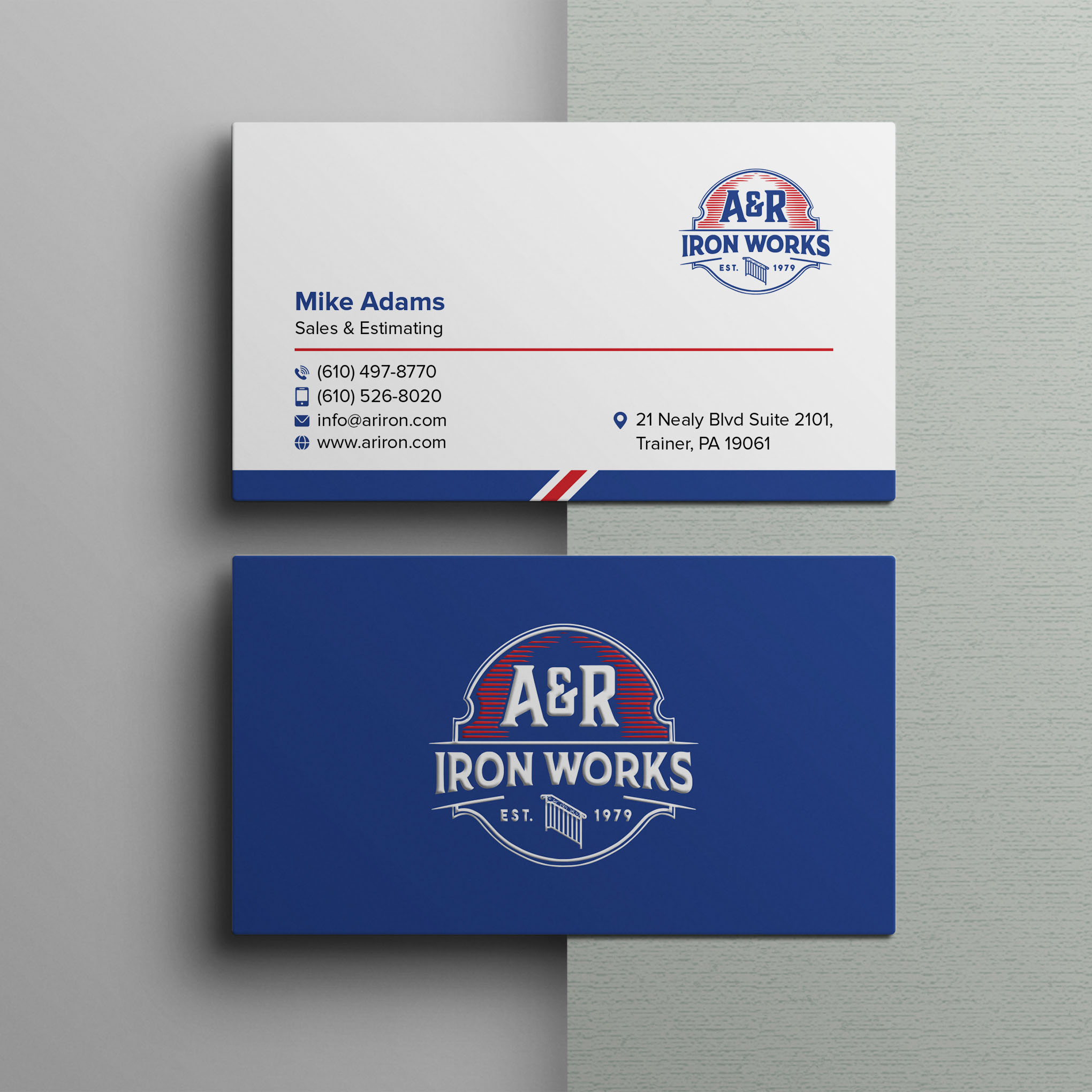 Diseño de Tarjeta de Presentación por Bikash Das para A&R Iron Works | Diseño #36879612