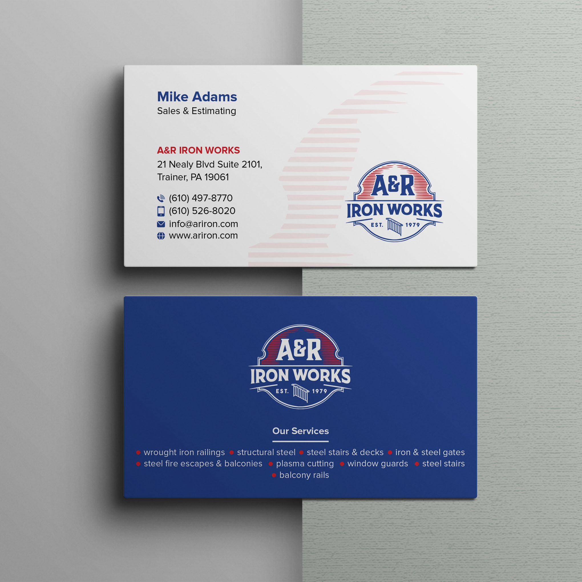 Diseño de Tarjeta de Presentación por Bikash Das para A&R Iron Works | Diseño #36880080