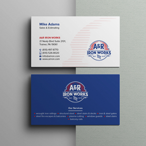Diseño de Tarjeta de Presentación por Bikash Das para A&R Iron Works | Diseño: #36880080