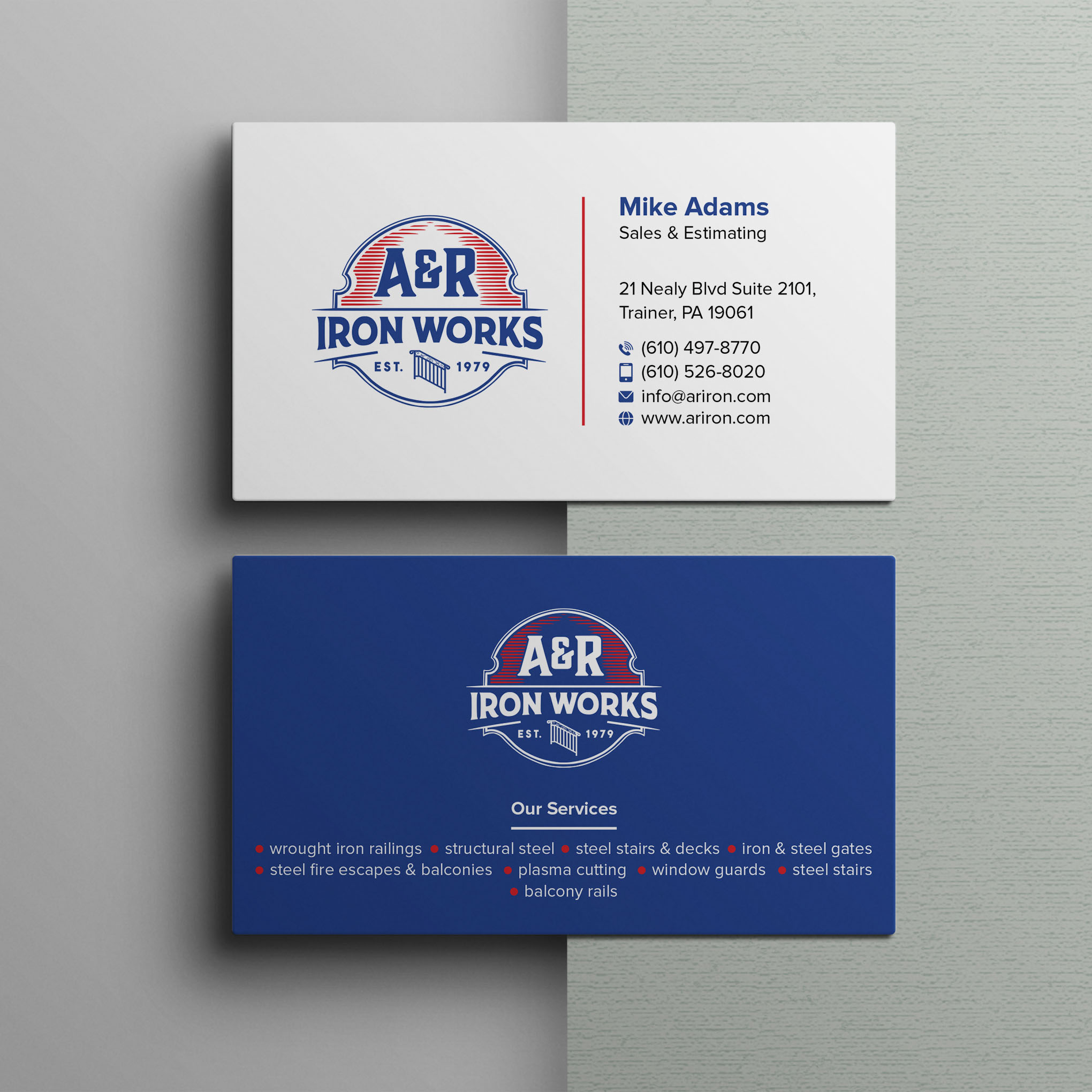 Diseño de Tarjeta de Presentación por Bikash Das para A&R Iron Works | Diseño #36880085