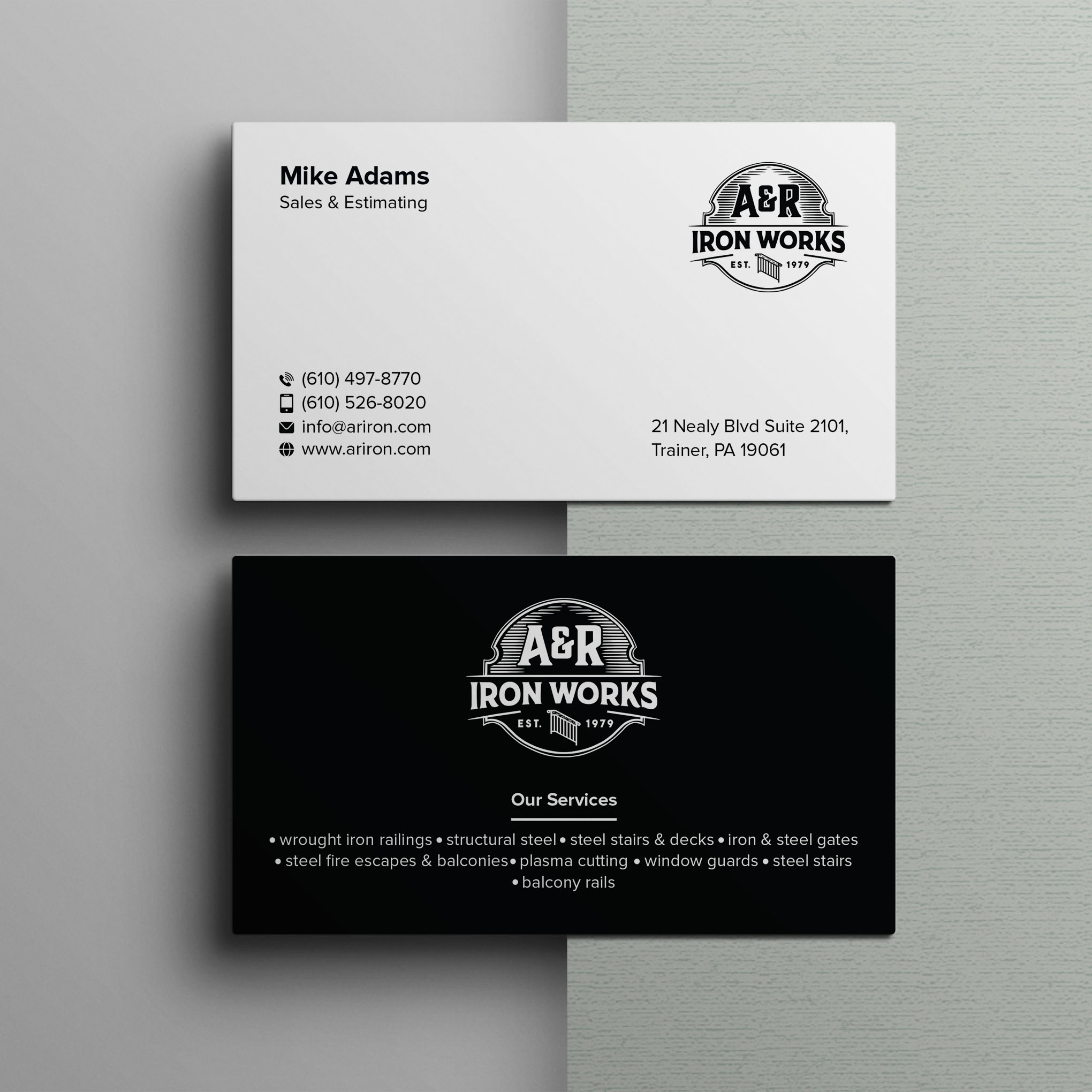 Diseño de Tarjeta de Presentación por Bikash Das para A&R Iron Works | Diseño #36880167