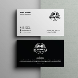 Diseño de Tarjeta de Presentación por Bikash Das para A&R Iron Works | Diseño: #36880167