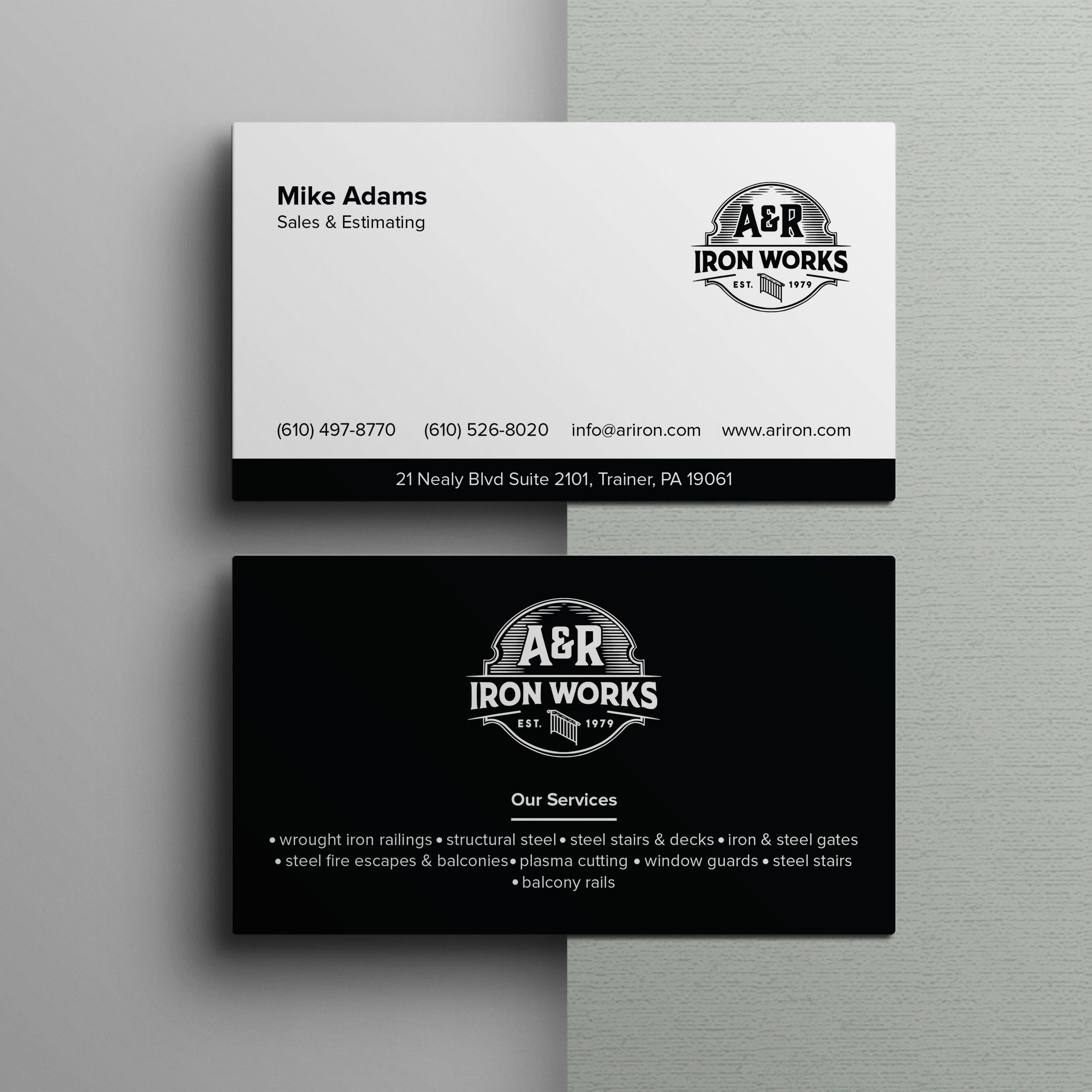 Diseño de Tarjeta de Presentación por Bikash Das para A&R Iron Works | Diseño #36880183