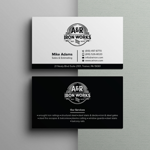 Diseño de Tarjeta de Presentación por Bikash Das para A&R Iron Works | Diseño: #36880230