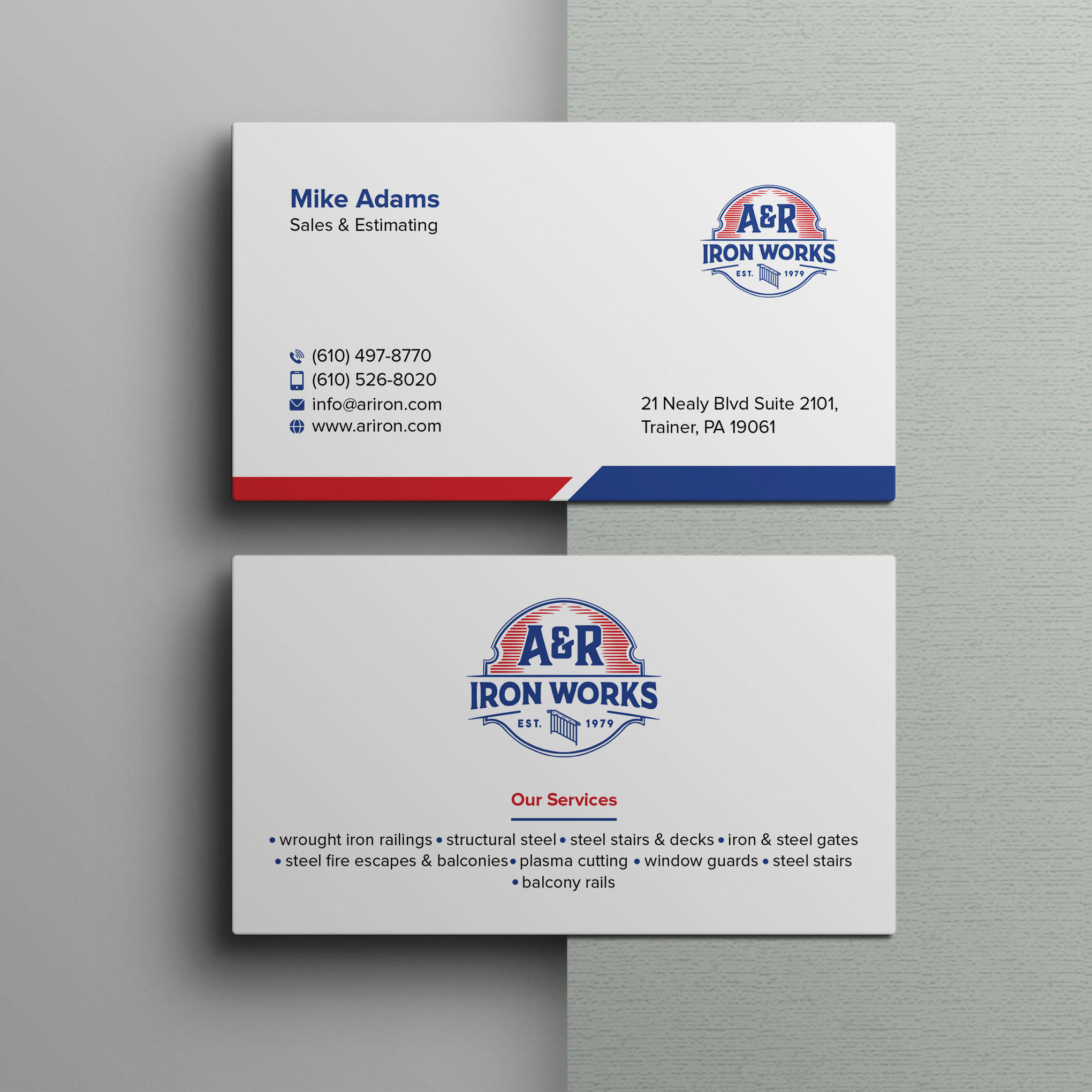 Diseño de Tarjeta de Presentación por Bikash Das para A&R Iron Works | Diseño #36884591