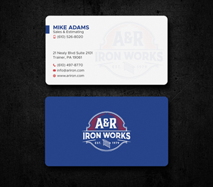 Diseño de Tarjeta de Presentación por Uttom 2 para A&R Iron Works | Diseño: #36865067