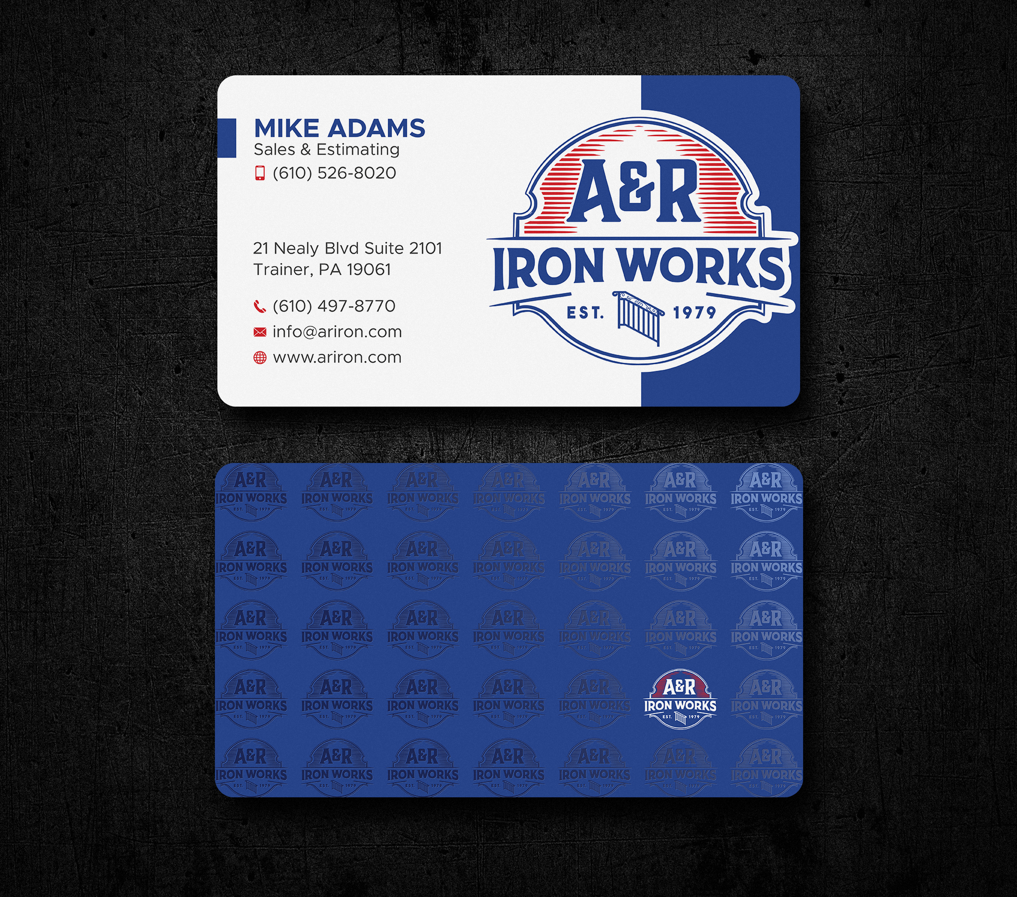 Diseño de Tarjeta de Presentación por Uttom 2 para A&R Iron Works | Diseño #36865447
