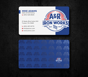 Diseño de Tarjeta de Presentación por Uttom 2 para A&R Iron Works | Diseño: #36865447