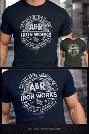 Design de T-shirt par Drawingbook pour A&R Iron Works | Design : #36870301