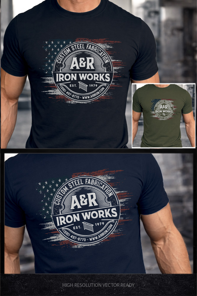 Design de T-shirt par Drawingbook pour A&R Iron Works | Design #36875793