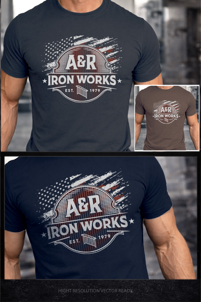 Design de T-shirt par Drawingbook pour A&R Iron Works | Design #36875795