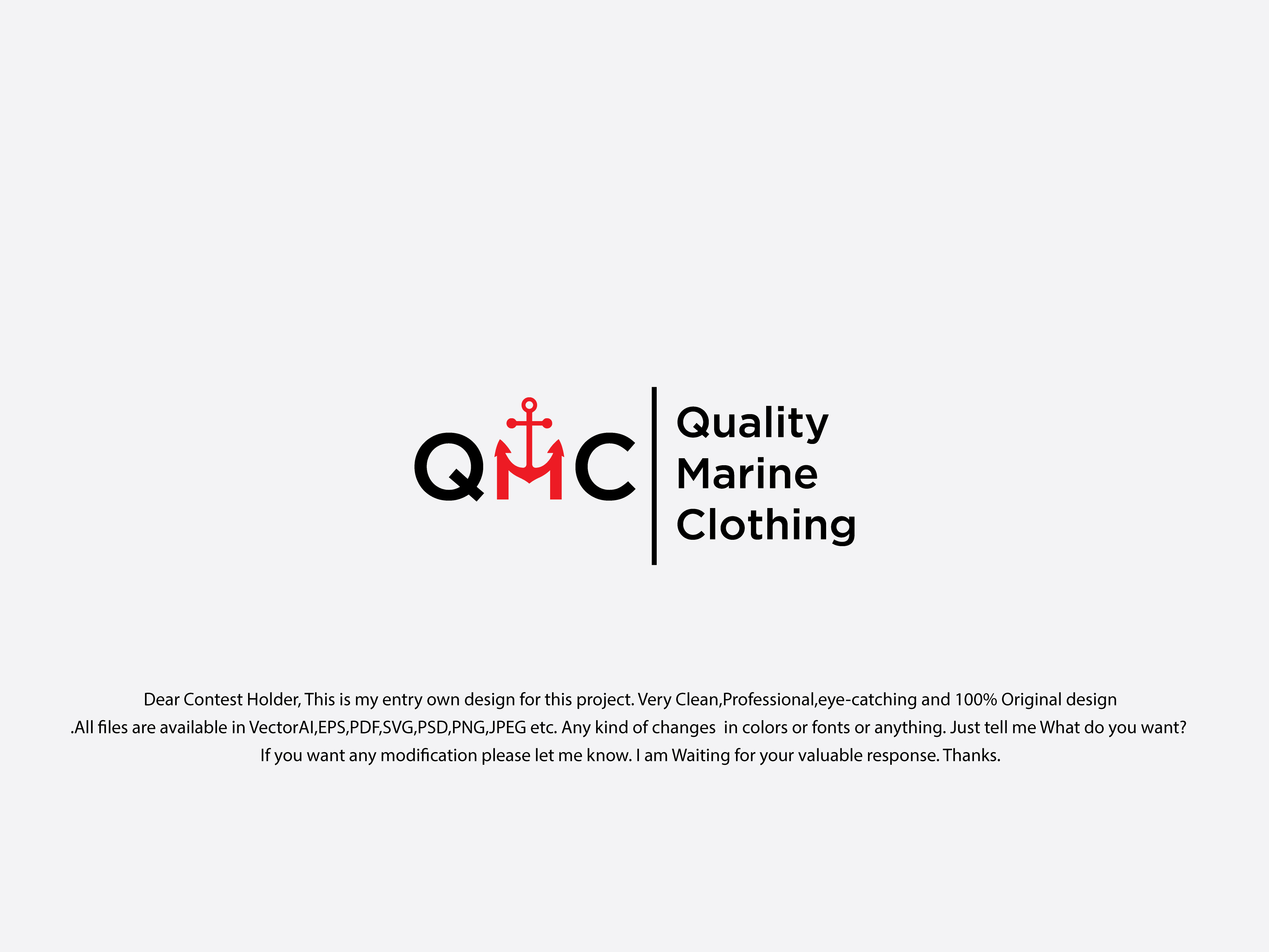 Design de Logo par DesignPool01 pour Quality Marine Clothing | Design #36900719