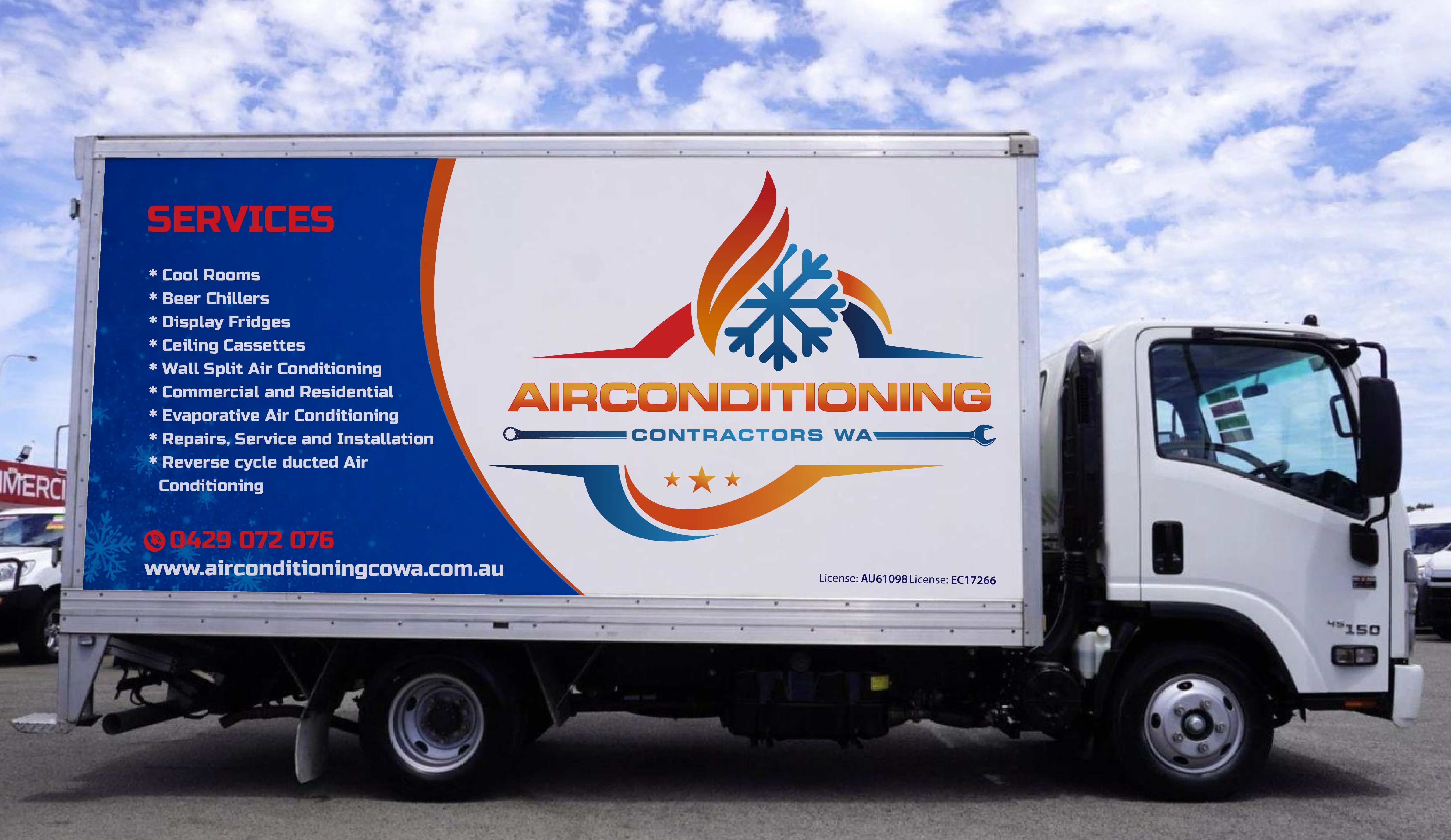 Car Wrap Design by Kira Graphics for Air Conditioning Contractors WA | Design #36888574