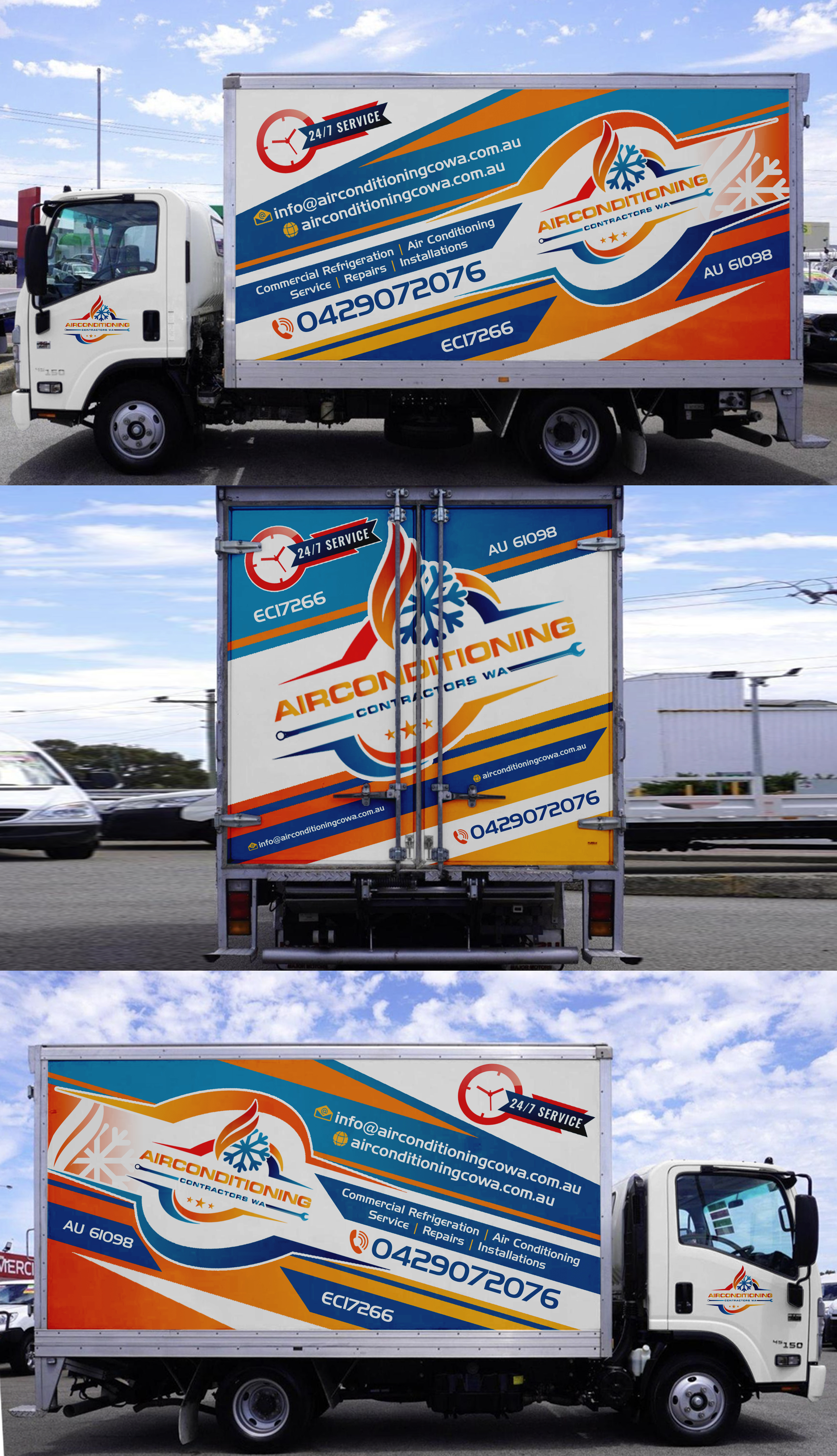 Car Wrap Design by ANGGI MAULANA PRAKOSO for Air Conditioning Contractors WA | Design #36888214