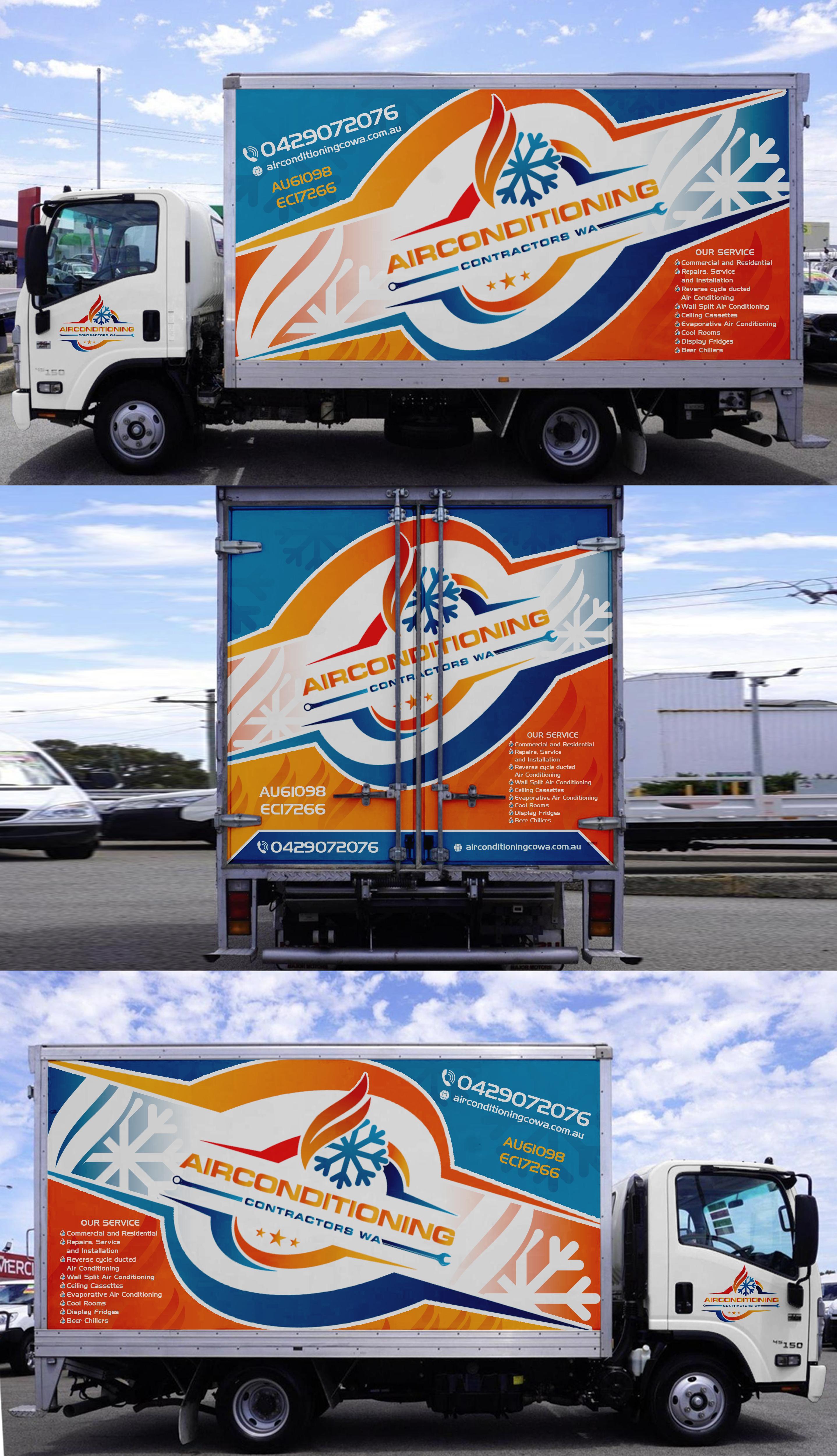 Car Wrap Design by ANGGI MAULANA PRAKOSO for Air Conditioning Contractors WA | Design #36888551