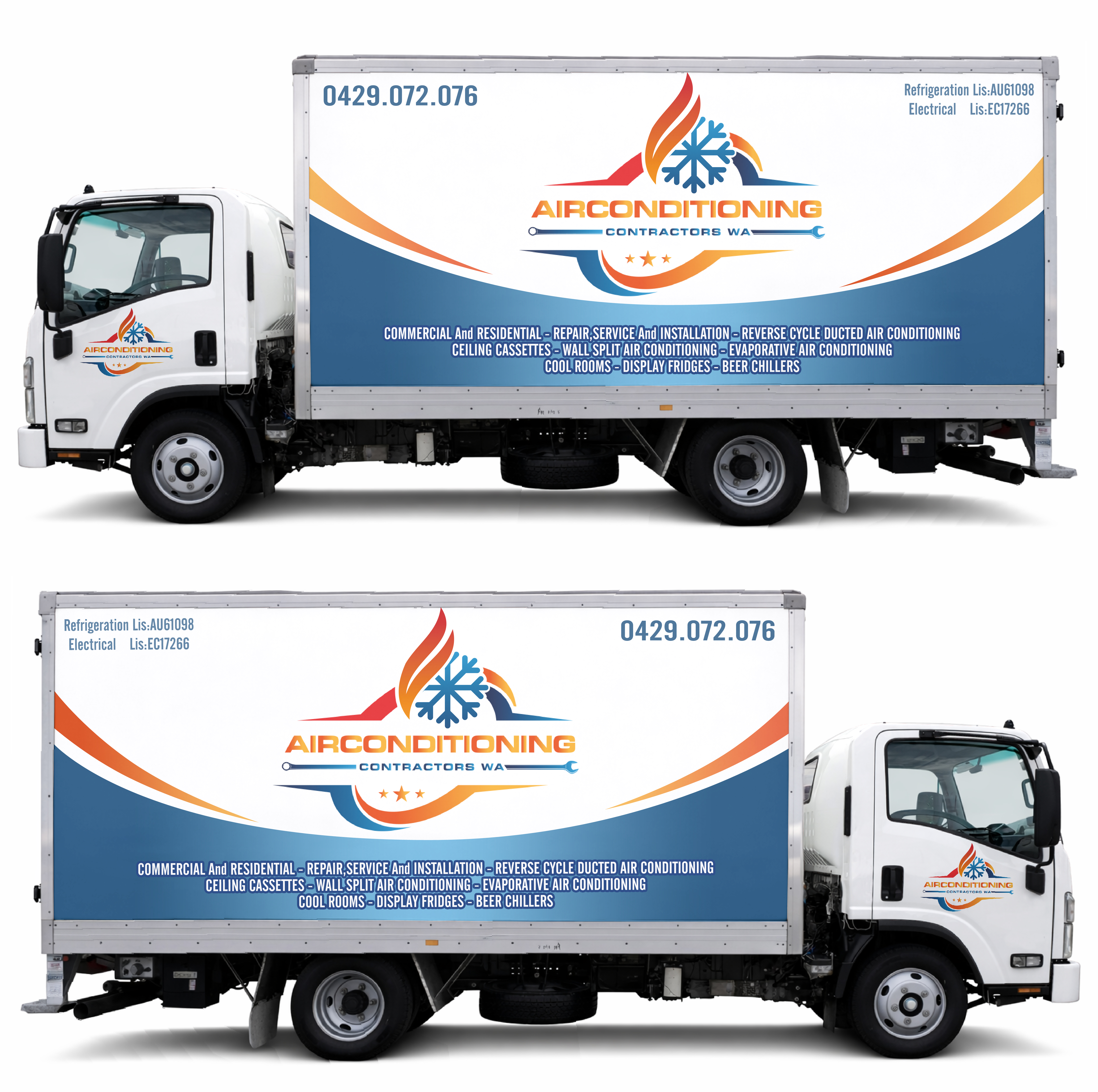 Car Wrap Design by Gina solution for Air Conditioning Contractors WA | Design #36885942