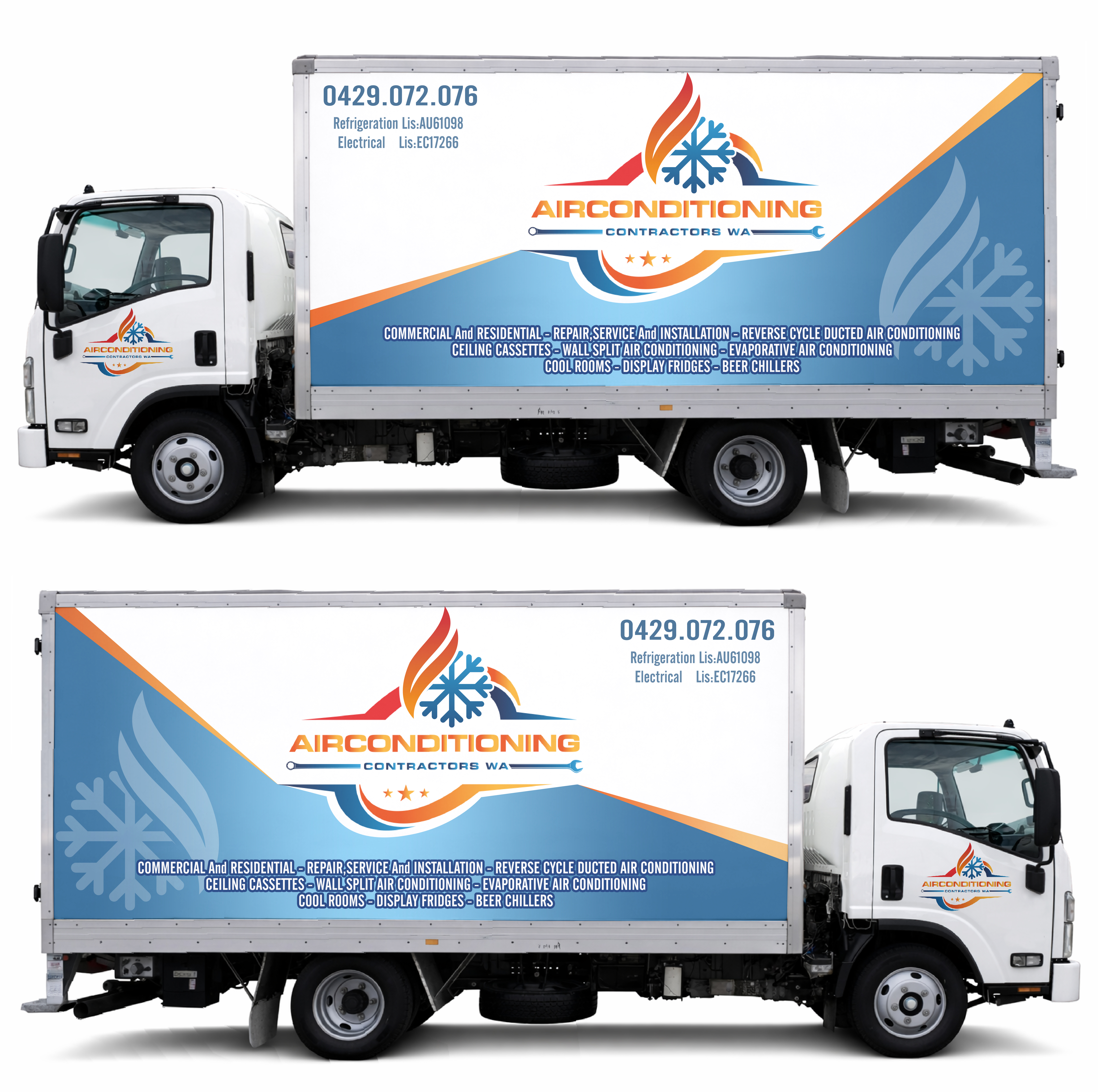 Car Wrap Design by Gina solution for Air Conditioning Contractors WA | Design #36886645