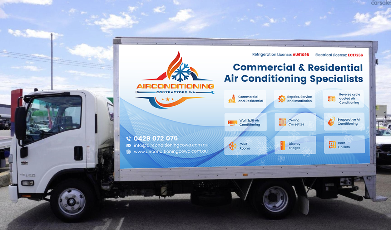 Car Wrap Design by Sbss for Air Conditioning Contractors WA | Design #36890553