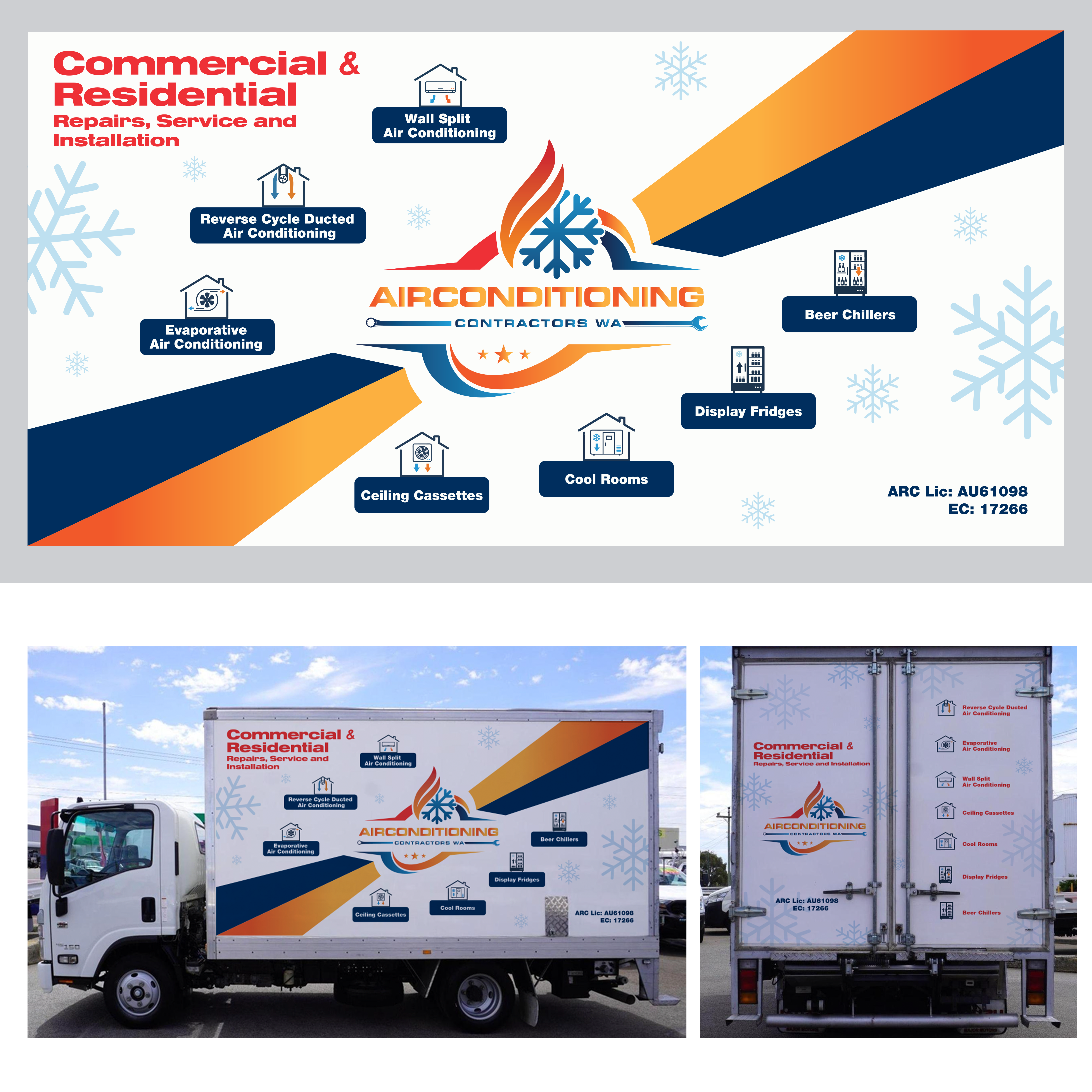 Car Wrap Design by yavuzmamac for Air Conditioning Contractors WA | Design #36887205