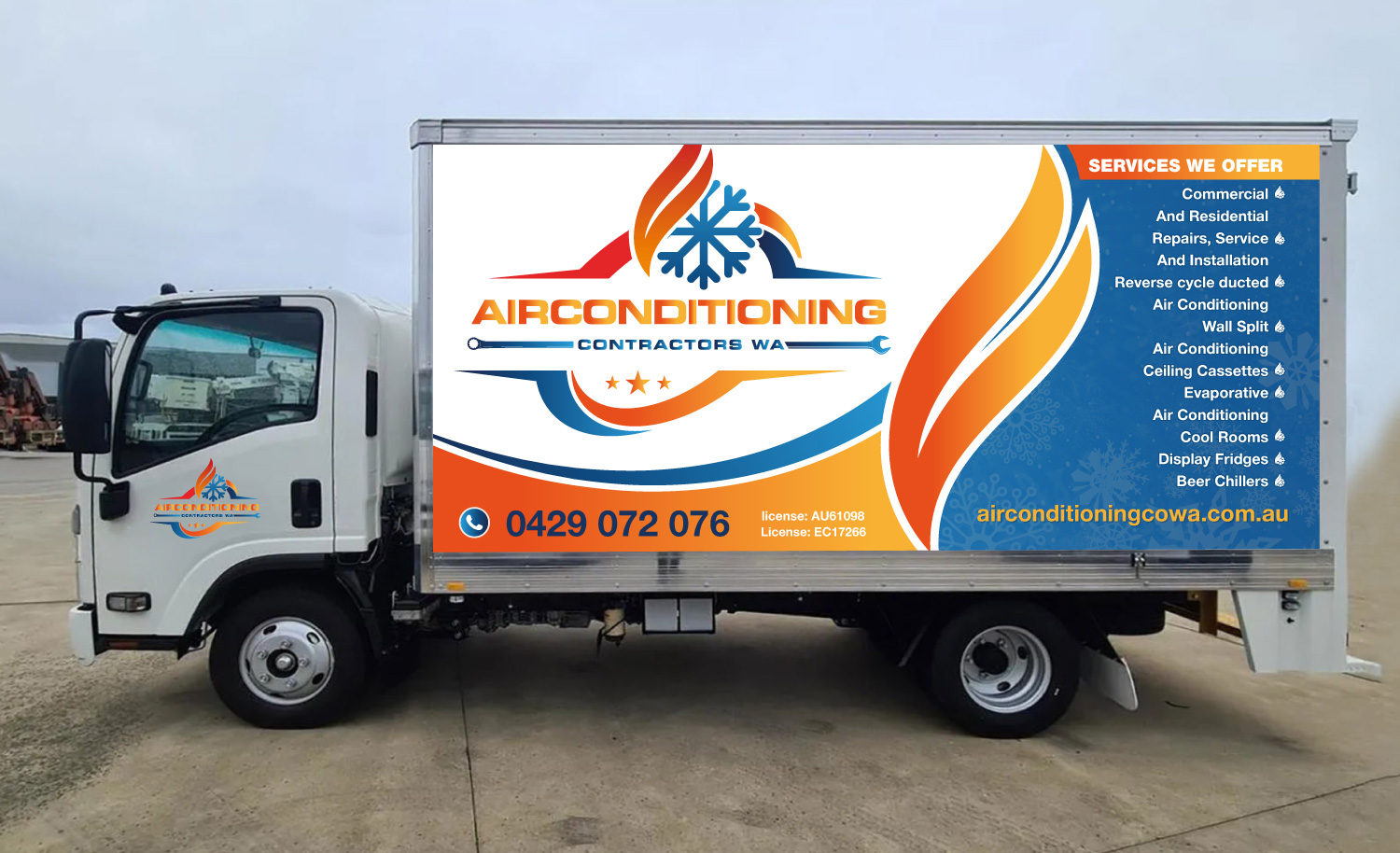 Car Wrap Design by Wrapcia for Air Conditioning Contractors WA | Design #36890097